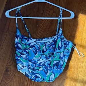 Linen corset style tank top